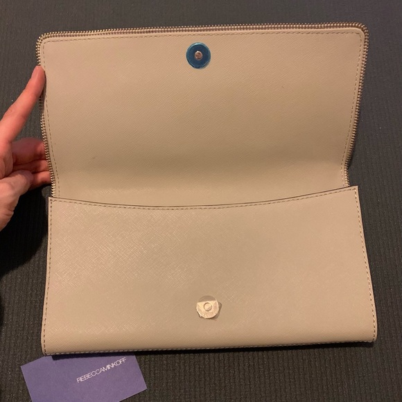 Rebecca Minkoff cream leather clutch wallet - Picture 3 of 6